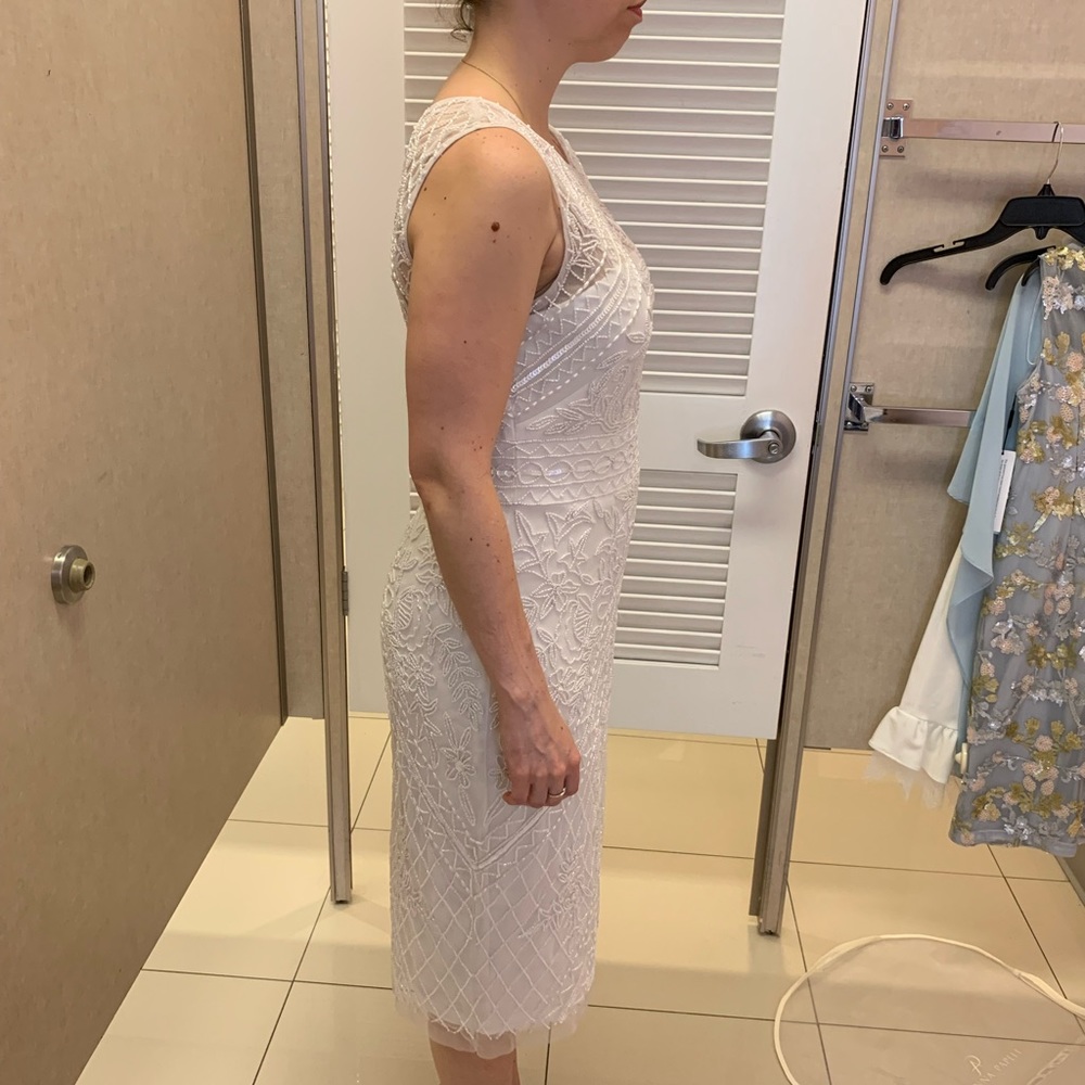 Adrianna Papell Embellished Illusion Dress - Picture 4 of 6